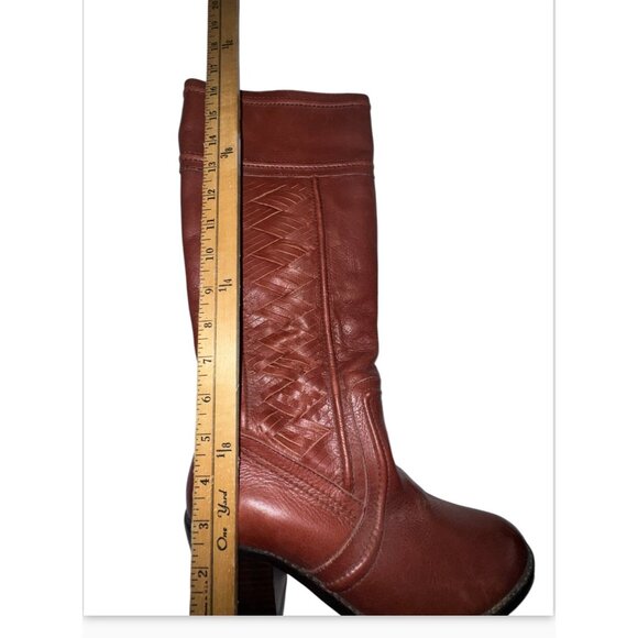 Fossil Womens Leather Western-Style Boots Size 8.5 With Colorful Lining - Picture 15 of 15